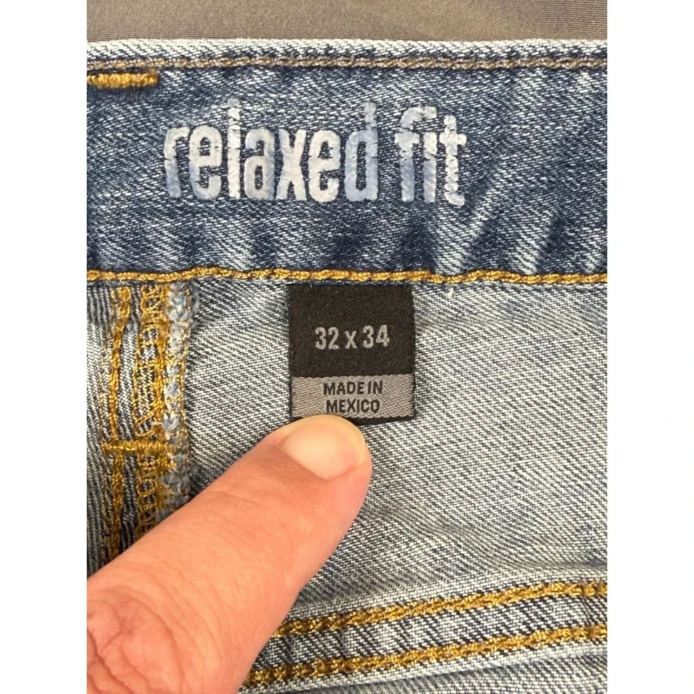 Carhartt Rugged Flex Relaxed Fit Straight Leg Jeans Mens 32x34 Light Wash Blue